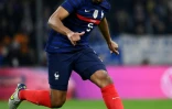 Jules Koundé avec l'équipe de France contre la Côte d'Ivoire au stade Vélodrome, le 25 mars 2022 à Marseille