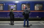 Un train de nuit de la compagnie nationale autrichienne ÖBB à destination de Rome prêt au départ le 27 février 2019 à Vienne