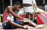 L'Américain Erriyon Knighton après les demi-finales du 200 m, le 3 août 2021 aux Jeux olympiques de Tokyo