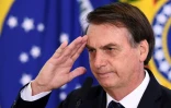 Le président brésilien Jair Bolsonaro lors de l'intronisation d'un militaire cimme chef du secrétariat du gouvernement à Brasilia, le 4 juillet 2019