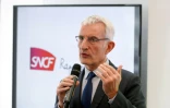 Le patron de la SNCF Guillaume Pepy, le 27 février 2017, au siège de la compagnie ferroviaire à Saint-Denis, près de Paris