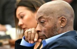 Le jardinier Dewayne Johnson lors d'une audience dans le procès qui l'oppose à Monsanto, à San Francisco en Californie le 9 juillet 2018