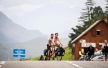 David Labarre et Morgan Périssé en haut du col de Peyresourde, le 14 septembre 2021