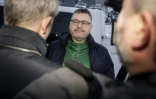 Pele Broberg, le chef du parti Naleraq, arrive à Nuuk, au Groenland, le 10 mars 2025