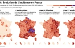 Covid-19 : évolution de l'incidence en France