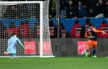 Mousa Tamari inscrit le premier de ses deux buts pour Montpellier face à Monaco, le 17 janvier 2025 à La Mosson