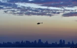 Un hélicoptère dans le ciel de New York