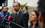 Edouard Philippe et la maire de Nantes Johanna Rolland s'expriment devant la presse le 5 juillet 2018 à Nantes