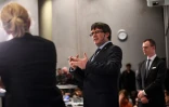 Le président catalan destitué Carles Puigdemont, lors d'un débat à Copenhague, le 22 janvier 2018
