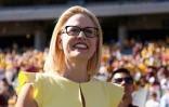 La candidate démocrate au Sénat américain, Kyrsten Sinema, le 3 novembre 2018 à Tempe, dans l'Arizona