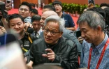 Le patron des semi-conducteurs Nvidia, Jensen Huang, le 17 juillet 2025 à Pékin 