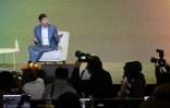 Sam Altman, patron d'OpenAI, lors d'une conférence de presse à Séoul, à l'occasion du partenariat noué avec le sud-coréen Kakao, le 4 février 2025