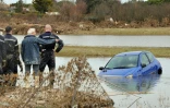 Le village de Charron, en Charente-Maritime, est inondé après le passage de la tempête Xynthia le 3 mars 2010