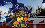 Une manifestante anti-Brexit le 30 octobre 2019 devant le Parlement de Londres