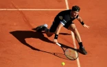 Le joueur de tennis norvégien Casper Ruud lors de la finale de l'Open de tennis de Monte-Carlo ATP l'opposant au Grec Stefanos Tsitsipas sur le court Rainier III à Monte-Carlo le 14 avril 2024.