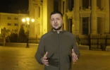 Capture d'écran d'une vidéo fournie par la présidence ukrainienne le 19 mars 2022 montrant une déclaration du président ukrainien Volodymyr Zelensky
