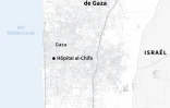 Le nord de la bande de Gaza et l'hôpital al-Chifa