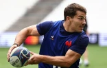 Le demi de mêlée de l'équipe de France de rugby Antoine Dupont pendant l'entraînement du capitaine avant France-Namibie en phase de groupes de la Coupe du monde au stade Vélodrome de Marseille, France, le 20 septembre 2023