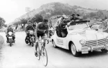 L'Espagnol Federico Bahamontes lors d'un étape du Tour de France 1958, entre Dax et Pau