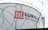 Un dépôt d'hydrocarbures de la compagnie pétrolière russe Lukoil à Bruxelles, le 13 mai 2022