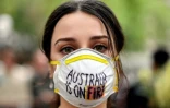 Une manifestante pour le climat à Sydney le 11 décembre 2019