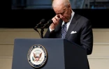 Le vice-présiodent américain Joe Biden lors d'une cérémonie publique en hommage à l'ancien astronaute John Glenn, le 17 décembre 2016 à Columbus (Ohio)