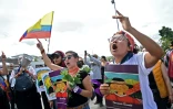 Des femmes manifestent contre la répression policière à Quito, le 25 juin 2022