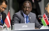 Le président kenyan William Ruto lors d'un sommet sur la paix en Ukraine dans la station de Burgenstock proche de Lucerne en Suisse le 16 juin 2024