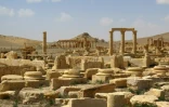 Une vue générale de la cité antique de Palmyre en Syrie, après sa reprise par les forces armées syriennes, appuyées par l'armée russe, au groupe jihadiste État islamique, le 27 mars 2016