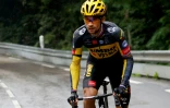 Le Slovène Primoz Roglic lors de la 8e étape du Tour de France, entre Oyonnax et Le Grand-Bornand, le 3 juillet 2021