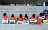 Manifestation pour la fermeture de la prison de Guantanamo, le 11 janvier 2019 Ă Los Angeles