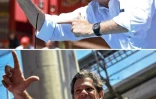 Les deux candidats donnés favoris à la présidentielle du 7 octobre 2018 au Brésil, Jair Bolsonaro (en haut) et Fernando Haddad