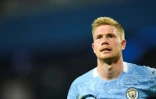 Le milieu de terrain belge de Manchester City Kevin De Bruyne lors du 8e retour de Ligue des champions contre le Real Madrid, le 7 août 2020 à l'Etihad Stadium