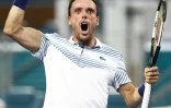 L'Espagnol Roberto Bautista Agut, vainqueur de Novak Djokovic le 26 mars 2019 à Miami