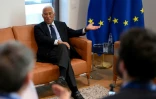 Le président du Conseil européen Antonio Costa s’exprime lors d’un entretien avec l’AFP à Bruxelles le 18 mars 2025