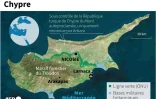 Carte de Chypre localisant Arakapas et le massif forestier du Troodos