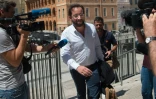 Adrien Verrier, l'avocat de la policière municipale Sandra Bertin, à son arrivée le 25 juillet 2016 au palais de justice à Nice