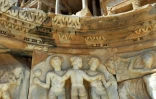 Un site dans la cité antique de Sabratha, inscrite sur la liste du patrimoine mondial en péril, le 1er septembre 2018 en Libye
