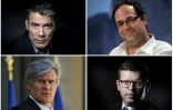 Les quatre candidats au premier tour de l'élection du futur premier secrétaire du PS, Olivier Faure, Emmanuel Maurel, Stephane Le Foll et Luc Carvounas