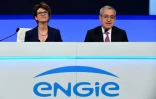 La directrice-générale d'Engie, Isabelle Kocher, en compagnie du Président du groupe en mai 2019 à Paris