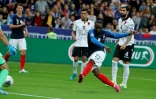 L'attaquant Jonathan Ikoné buteur lors du match de qualification à l'Euro 2020 face à l'Albanie, au Stade de France, le 7 septembre 2019