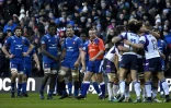 Les joueurs du XV de France dépités après leur défaite face aux Ecossais à Murrayfield, lors du Tournoi des six Nations, le 11 février 2018