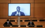 Philonise Floyd s'exprime dans une vidéo diffusée au Conseil des droits de l'Homme de l'ONU à Genève le 17 juin 2020
