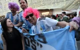 Les supporters argentins déambulent devant le Kremlin à Moscou, le 16 juin 2018