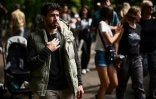 Diego Galdino, qui se filme en train de traquer les pickpockets, le 7 août 2025 à Londres 