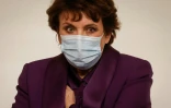 La ministre de la Culture Roselyne lors d'une conférence de presse sur l'épidémie de Covid-19 à l'Hôtel Matignon le 22 octobre 2020