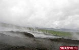 Jeudi 31 janvier 2008 - 
La route des laves noyée sous l'épais brouillard généré par la vapeur d'eau