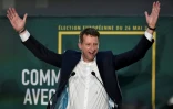Yannick Jadot célèbre les résultats d'EELV aux Européennes, le 26 mai 2019 à Paris