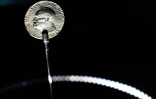 La médaille Alfred Nobel exposée à Oslo, le 9 décembre 2025