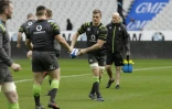 Les Irlandais préparent leur match contre le XV de France lors d'un entraînement au Stade de France, le 2 février 2018